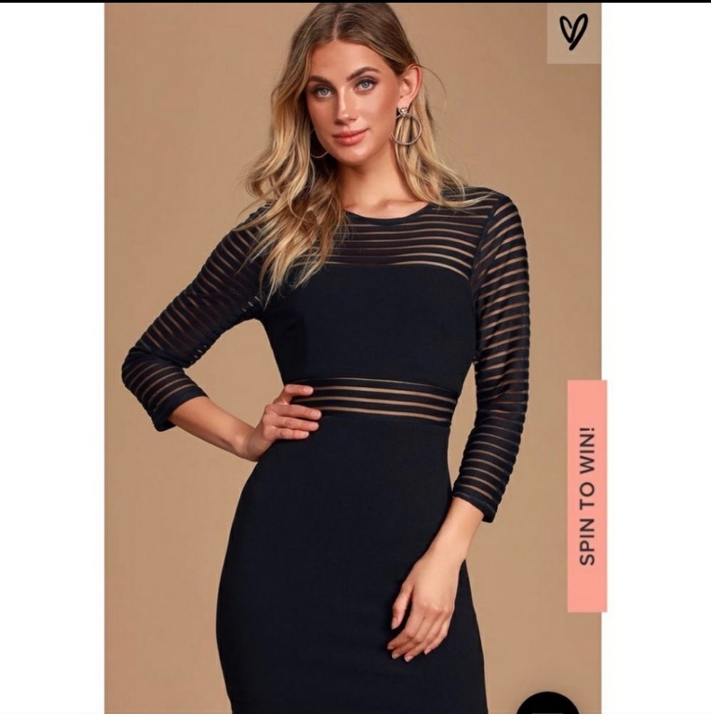 Lulu's Perfect Mesh Bodycon Dress - Picture 2 of 5
